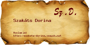 Szakáts Dorina névjegykártya