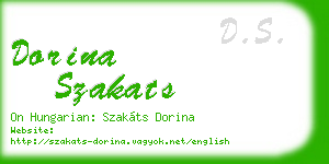 dorina szakats business card