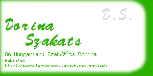 dorina szakats business card